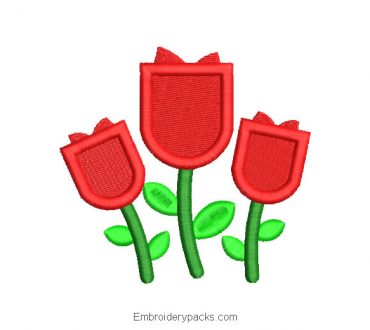 Roses Gifts Machine Embroidery Design