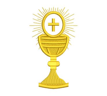 Sacred Chalice with the Sacred Host Embroidery Designs
