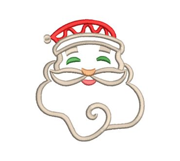 Santa Claus Face Santa Claus Embroidery Designs