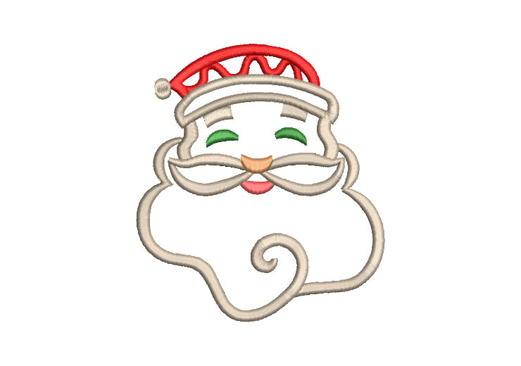 Santa Claus Face Santa Claus Embroidery Designs