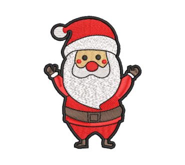 Santa Claus Santa Claus with Hands Up Embroidery Designs