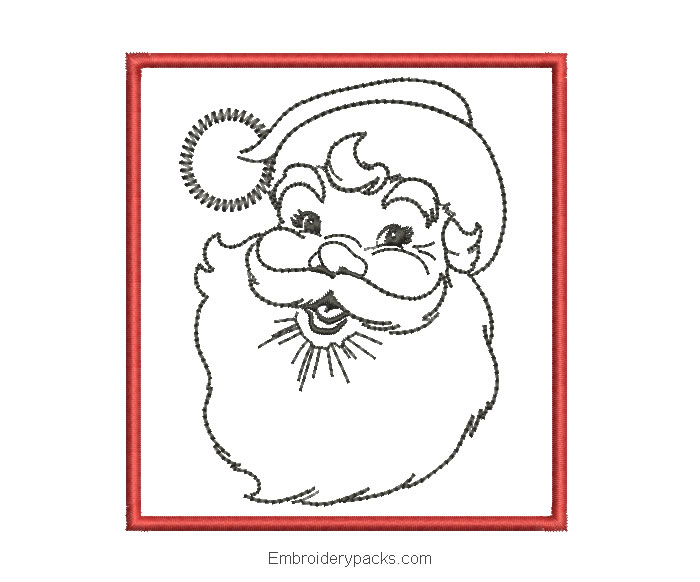 Santa claus picture embroidery design