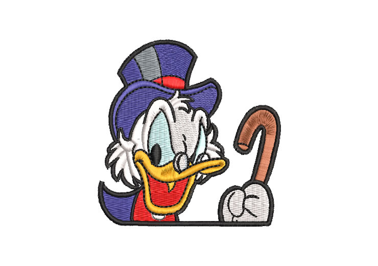 Scrooge McDuck Donald Duck Embroidery Designs
