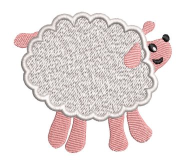 Sheep with Wool Embroidery Designs