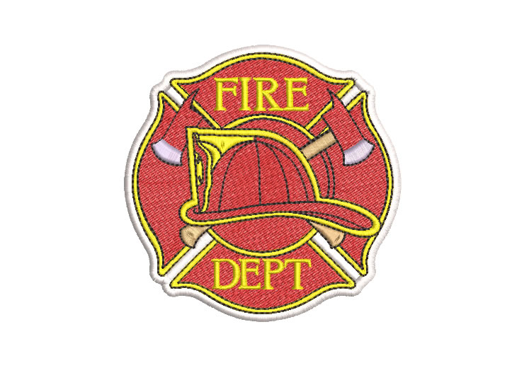Shield Fire Department Embroidery Designs
