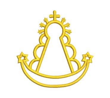 Silhouette of the Virgin of El Rocío religious Embroidery Designs