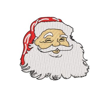 Smiling Santa Claus Face Embroidery Designs