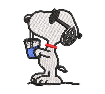 Snoopy with Glasses and a Drink Embroidery Designs
