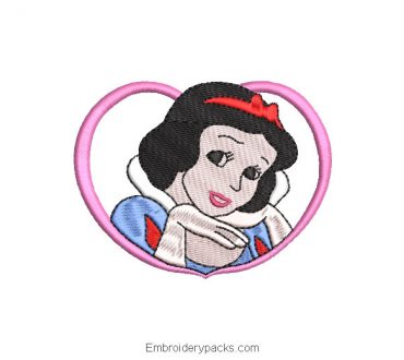 Snow White Princess Embroidered Design