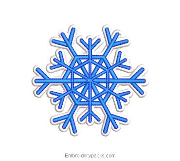 Snowflake embroidery design for christmas