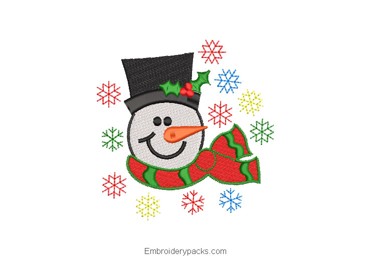 Snowman with colored star