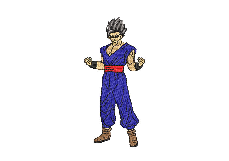 Son Gohan Dragon Ball Z Embroidery Designs