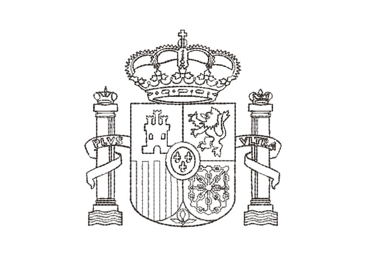 Spain Coat of Arms Silhouette Embroidery Designs