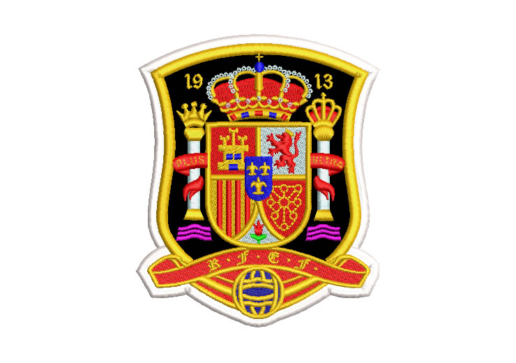 Spain Soccer Team Shield Embroidery Designs