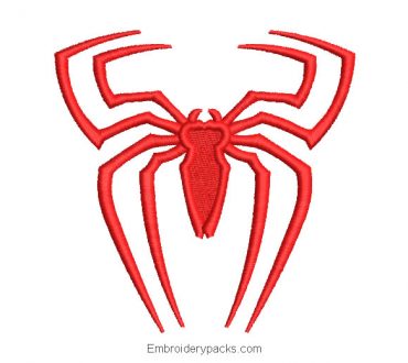 Spider man logo embroidery design