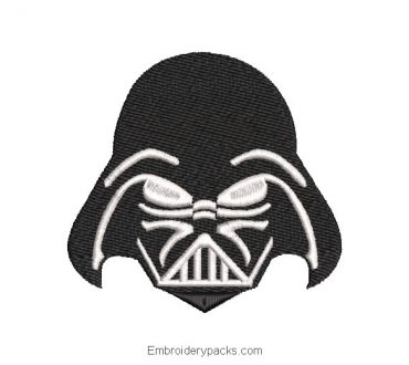 Star Wars face embroidery design