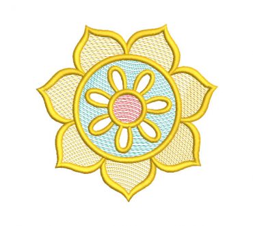 Sunflower Flowers Embroidery Design