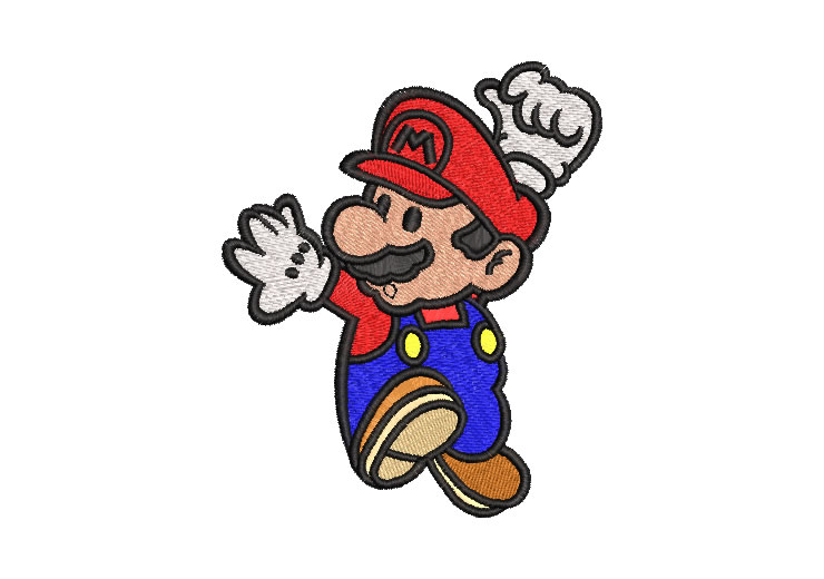 Super Mario Bros Jumping Embroidery Designs