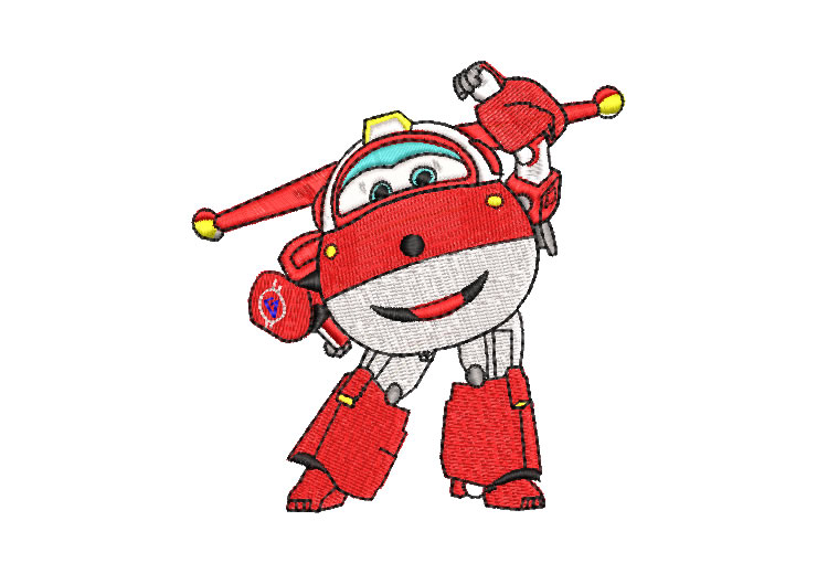 Super Wings Jett Embroidery Designs