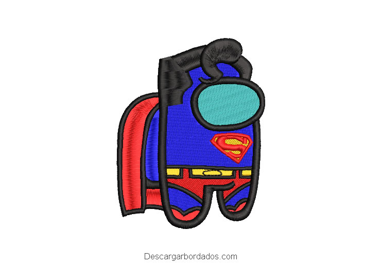 Superman Superhero Among Us Embroidered Design