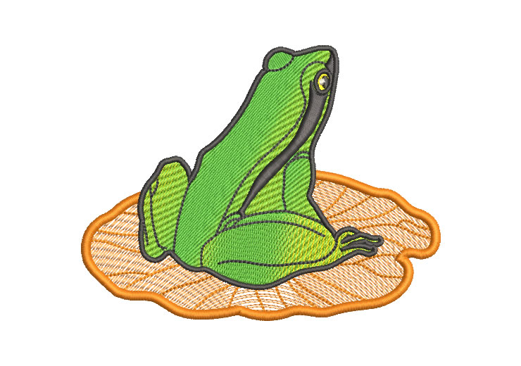 Swamp Frog Embroidery Designs