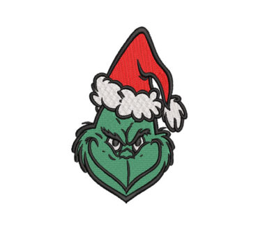 The Grinch Face Embroidery Designs
