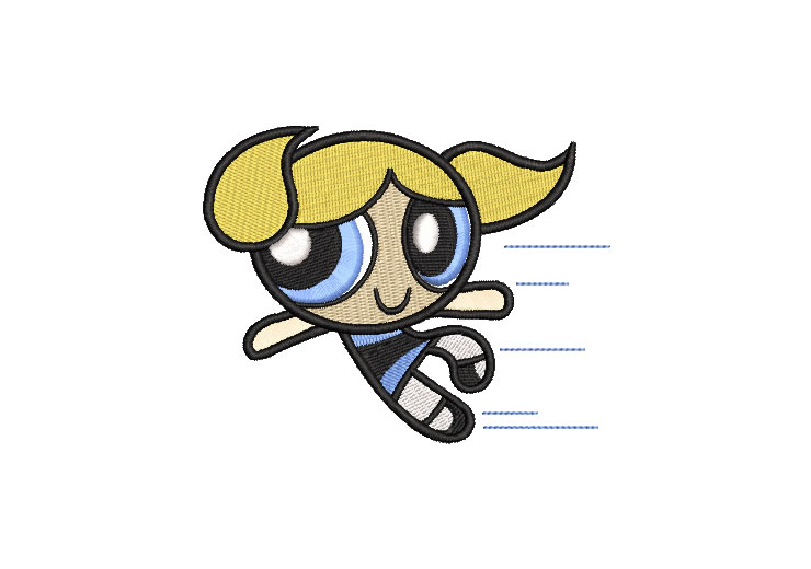 The Powerpuff Girls Bubble Embroidery Designs
