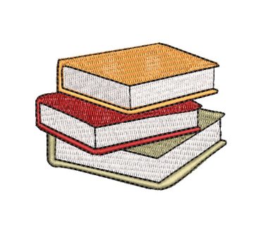 Three School Books Embroidery Designs