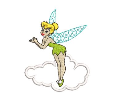 Tinkerbell Tinker Bell Waving Embroidery Designs