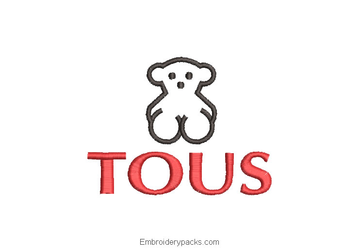 Tous Logo Embroidered Design with Letter