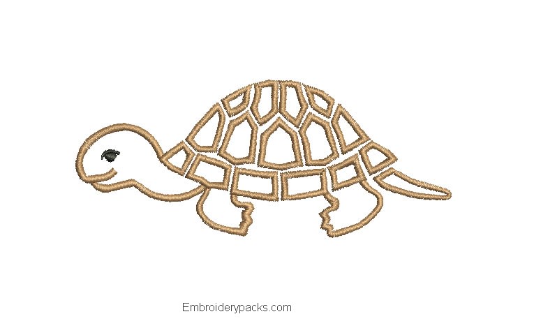 Turtle Embroidery Design