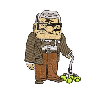 Up a high adventure Carl Fredricksen Embroidery Designs