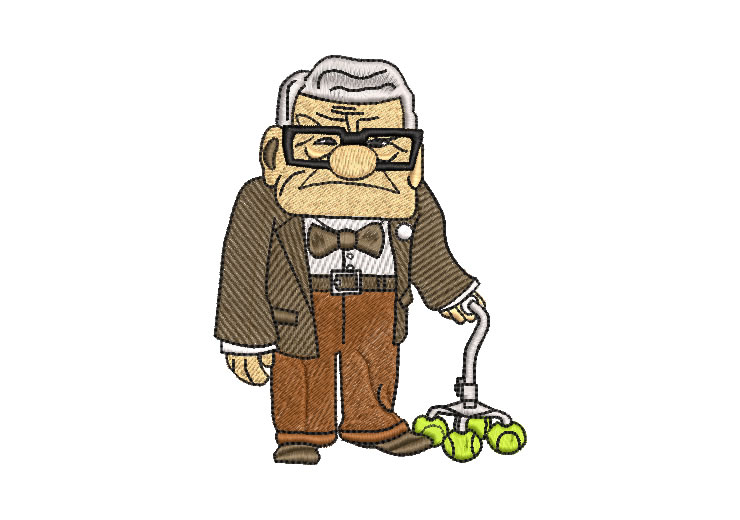 Up a high adventure Carl Fredricksen Embroidery Designs