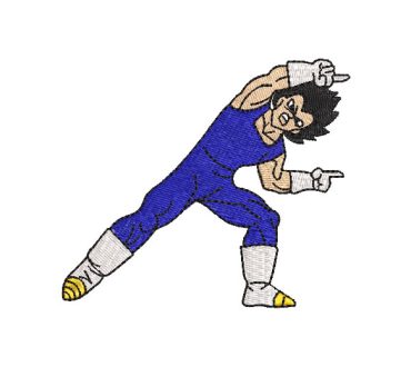 Vegeta Fusion Dragon Ball Z Embroidery Designs