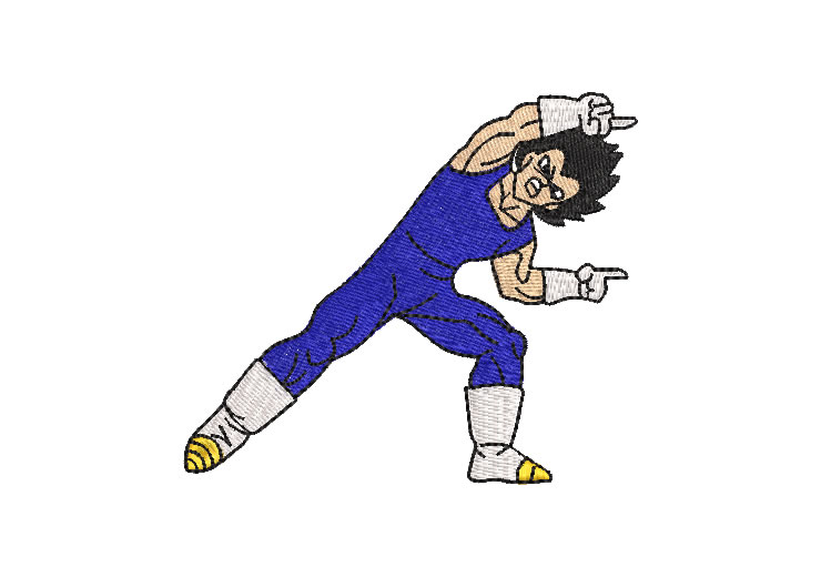 Vegeta Fusion Dragon Ball Z Embroidery Designs