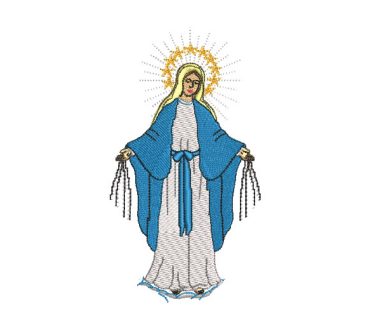 Virgin Mary Religious Embroidery Designs