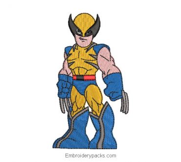 Wolverine Machine Embroidered Design