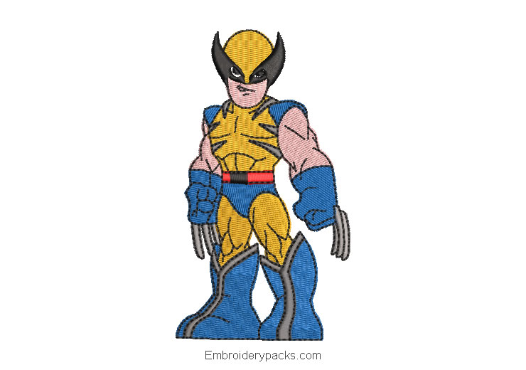 Wolverine Machine Embroidered Design