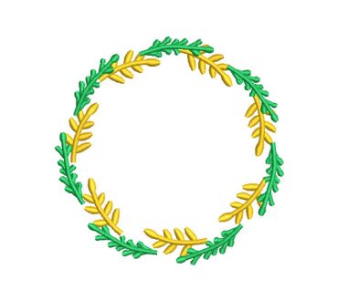 Wreath of Branches Embroidery Designs