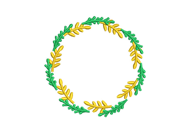 Wreath of Branches Embroidery Designs
